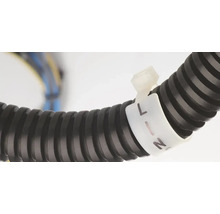 Furtun negru flexibil de protecție cabluri cu legătură de cablu