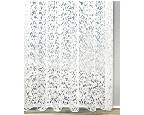 Perdea panou albă, transparentă, cu model perforat