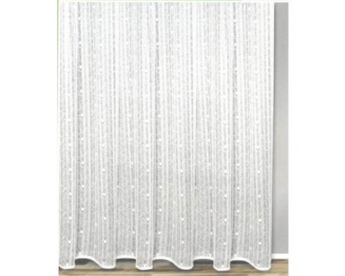 Perdea albă cu model ondulat pentru decorarea ferestrelor