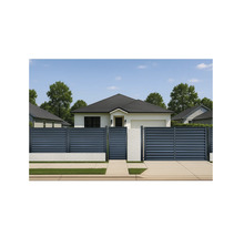 Casă cu gard modern și poartă de intrare