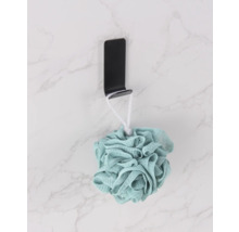 Accesoriu baie: burete de baie pe cârlig negru