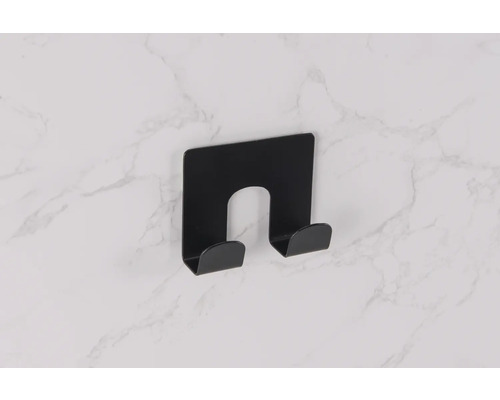 Suport negru pentru prosoape pentru montare pe perete