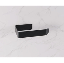 Suport negru pentru hârtie igienică pentru montare pe perete