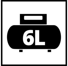 Simbol pentru volumul rezervorului de 6 litri