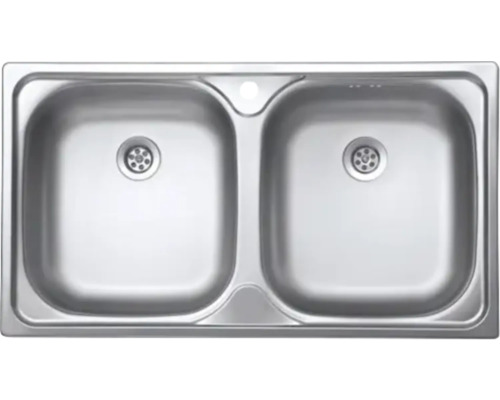 Chiuvetă din oțel inoxidabil cu două cuve