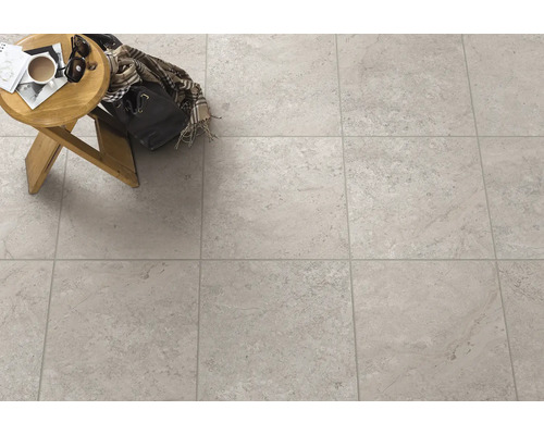 Gresie de interior cu structură de piatră gri deschis