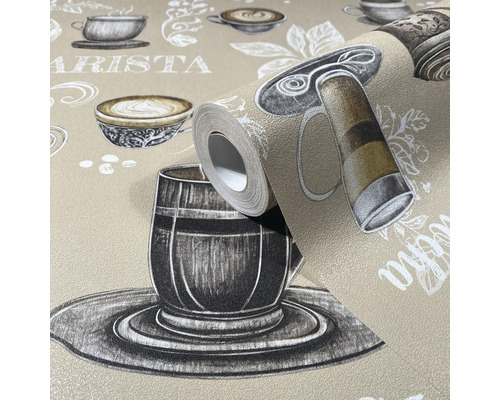 Rola de tapet cu motive de cafea