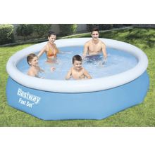 Piscină gonflabilă de familie Bestway Fast Set în grădină cu persoane care se joacă