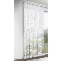 Perdea panou transparentă cu model circular la fereastră