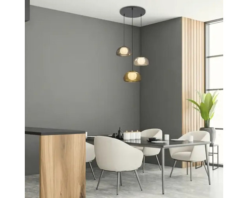 Pendul Rabalux Elowen G9 max. 3x15W, metal negru/sticlă | HORNBACH