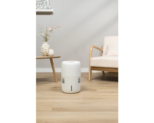 Dezumidificator de aer în sufragerie pentru reducerea umidității aerului