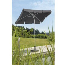 Umbrelă de grădină dreptunghiulară cu suport stabil pentru exterior
