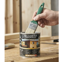 Cutie vopsea lazur pentru lemn Plus cu pensulă