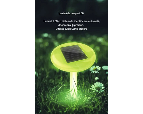 Lumină de noapte LED cu panou solar