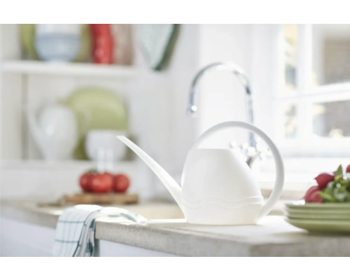 Următorul: stropitoare albă pe un blat de bucătărie