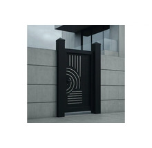 Poartă de grădină cu design modern și linii drepte