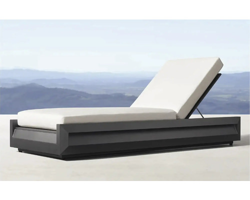 Șezlong cu spătar reglabil și tapițerie