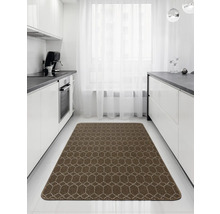 Bucătărie modernă cu covor maro cu model geometric