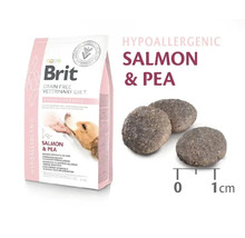 Pachet hrană uscată pentru câini Brit Veterinary Diet cu somon și mazăre, fără cereale