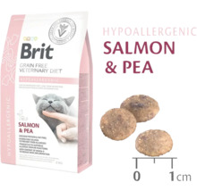 Dietă veterinară Brit pentru pisici cu somon și mazăre