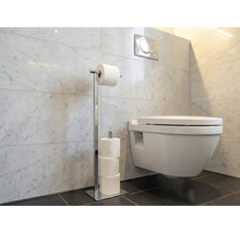 Baie cu toaletă și suport metalic pentru hârtie igienică