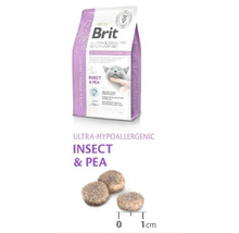 Hrană uscată Brit pentru pisici cu insecte și mazăre, 2 kilograme
