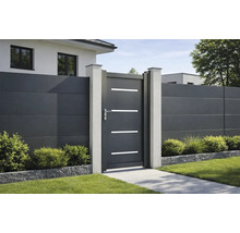 Combinație modernă de gard de grădină și poartă cu design simplu