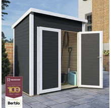 Șopron de grădină cu ușă dublă și unelte de grădinărit