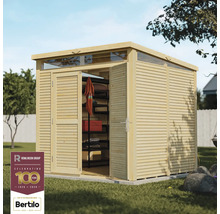 Cabină de grădină din lemn cu ușă dublă și luminator pentru unelte și mobilier de grădină