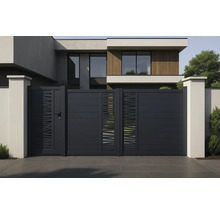 Alee modernă cu poartă glisantă din aluminiu