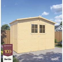 Cabină de grădină din lemn cu fereastră și ușă dublă