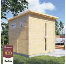 Cabină de grădină din lemn cu fereastră și ușă