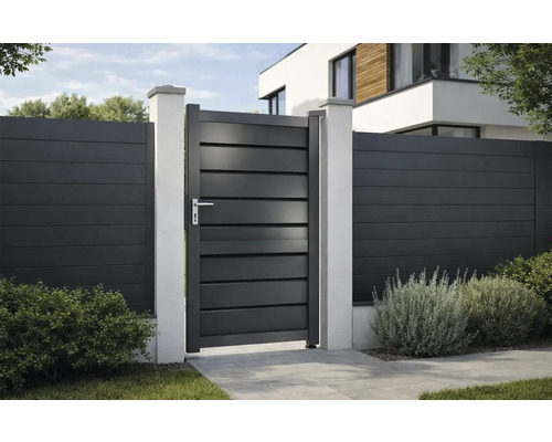 Gard de grădină cu poartă încuiabilă și elemente orizontale