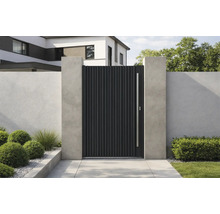 Poartă de grădină cu lamele verticale și mâner