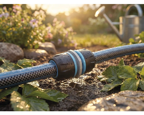 Furtun de grădină cu conector în grădină