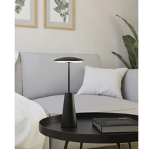 Lampă de masă decorativă pe o măsuță laterală într-un living.