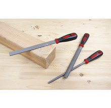 Rașpele pentru lemn cu mâner din plastic și bucată de lemn