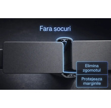 Mecanism de amortizare pentru panouri pentru absorbția șocurilor, reducerea zgomotului și protecția marginilor.