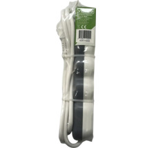 Prelungitor în ambalaj de plastic cu cablu alb și etichetă Verde Electric Corporation cu marcaj CE.