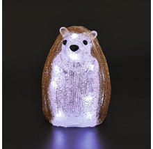 Figurină decorativă LED arici din plastic texturat cu iluminare.