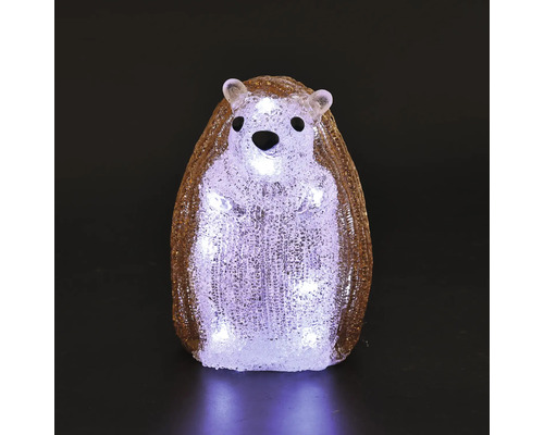 Figurină decorativă LED arici din plastic texturat cu iluminare.