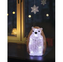 Arici decorativ cu LED din acril, iluminat din interior, figurină de Crăciun în picioare pentru interior și exterior.