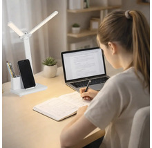 Lampă de birou cu LED integrat Rabalux Elumo 5W 300 lumeni 3000K, albă