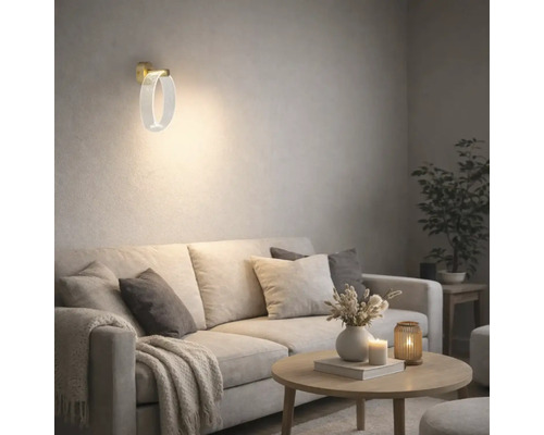 Aplică cu LED integrat Rabalux Olyssia 5W 225 lumeni 3000K, auriu