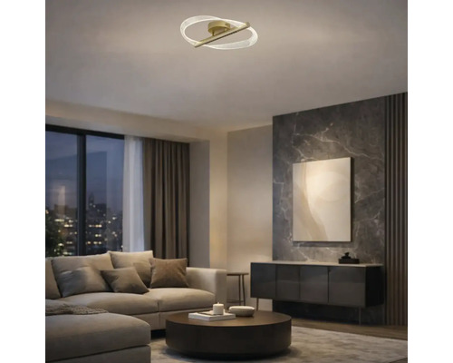 Plafonieră cu LED integrat Rabalux Olyssia 24W 1300 lumeni 3000K, auriu