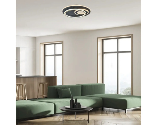 Plafonieră cu LED integrat Rabalux Brantiel 60W 3000 lumeni 3000K negru