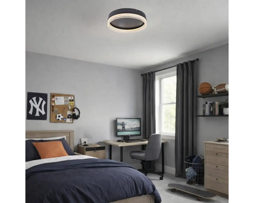 Plafonieră cu LED integrat Rabalux Seraphiel 18W 1110 lumeni 3000K, negru