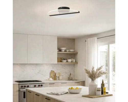 Plafonieră cu LED integrat Rabalux Norael 20W 1410 lumeni 3000K, neagră