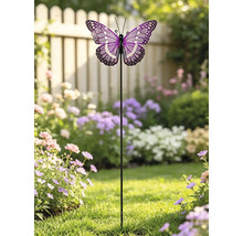 Tijă metalică Lafiora cu fluture H 136 cm lila