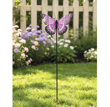 Tijă metalică Lafiora cu fluture H 110 cm lila